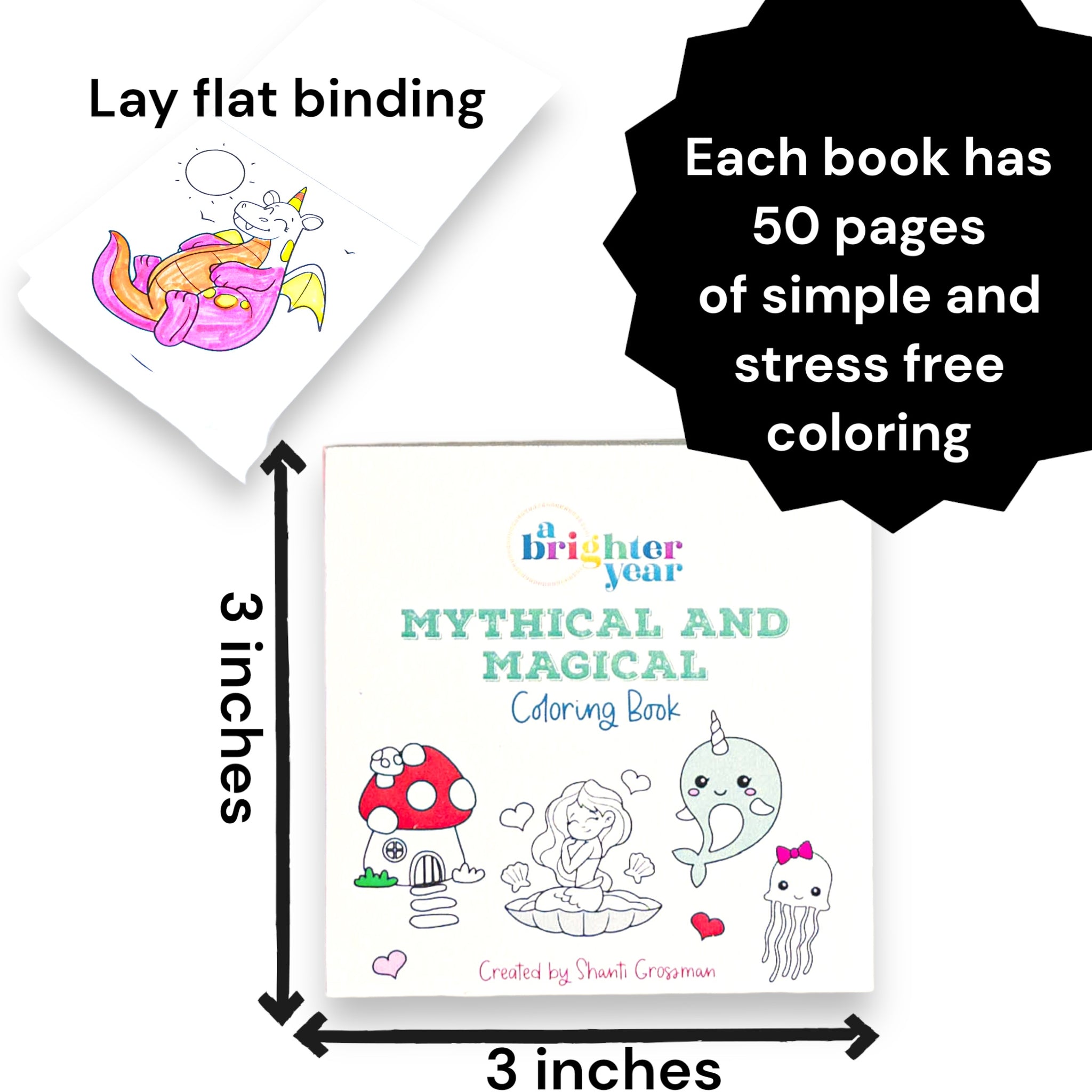 Magical and Mythical Mini Coloring Book – A Brighter Year